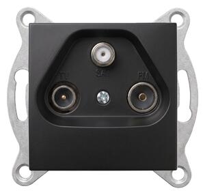 RTV-SAT Csatlakozóaljzat OSTE JNH011-A BLACK