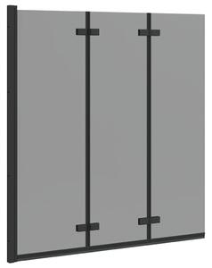 VidaXL Összecsukható Zuhanyzó Előtető Fekete 130 x 138 cm