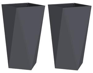 VidaXL Növénytartó 2 pcs Antracit 40 x 40 x 75 cm Acél