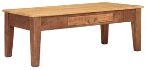 VidaXL Dohányzóasztal fiókkal Barna 110 x 55 x 40 cm Tömör Mangófát