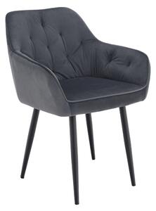 Design fotel, szürke Velvet szövet, VERIO