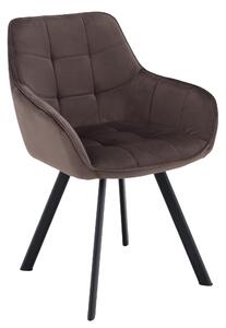 Design fotel, szürkésbarna Velvet/fekete, PETIN