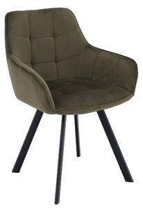 Design fotel, zöld Velvet/fekete, PETIN