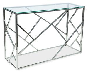 Escada Modern Konzolasztal Edzett Üveg Króm Geometrikus