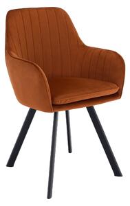 Design fotel, terrakotta Velvet szövet, AURIL