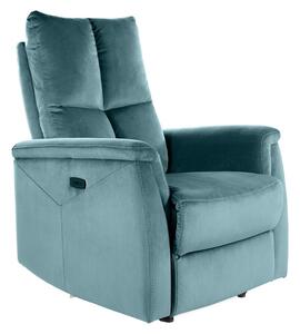 Neptun Velvet Elektromos Relax Fotel Bársony Zöld USB-csatlakozóval