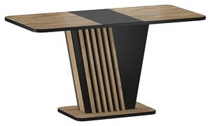Nevio Artisan Kihúzható Étkezőasztal Laminált Tölgy-Fekete Modern