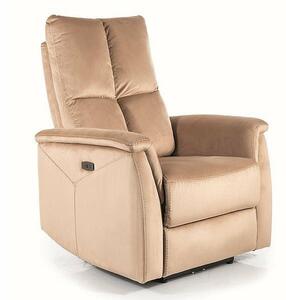 Neptun Velvet Elektromos Masszázsfotel Bársony Bézs Luxus Relax