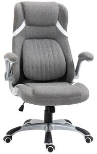 Vinsetto ergonomikus irodai szék légáteresztő, vászonhatású anyagból, állítható magasság, 68x76x109-117cm, szürke