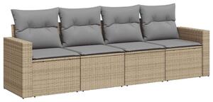 VidaXL Polyrattan Kerti Ülőgarnitúra - 4 részes - Bézs