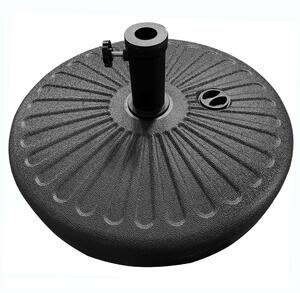 Akord Napernyő Alap UB55 - Fekete, 30 cm Magas, HDPE Anyag, Önszerelésű, 55 cm Átmérő, 3,1 kg, Tölthető 28 kg-ig