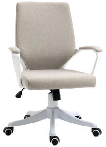 Vinsetto ergonomikus irodai szék állítható magassággal, 360°-ban forgatható és hintázó, 62x69x92-100 cm, bézs