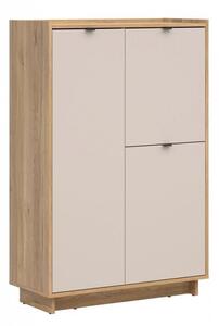 Könyvespolc Lorlivo 106, Zárt, Ajtókkal, Laminált forgácslap, 146x96x42cm, Kasmír, Tölgy