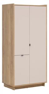 Gardróbszekrény Lorlivo 108, Laminált forgácslap, 201x96x58cm, Tölgy, Kasmír