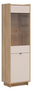 Könyvespolc Lorlivo 105, Zárt, Ajtókkal, Laminált forgácslap, 201x60x42cm, Kasmír, Tölgy