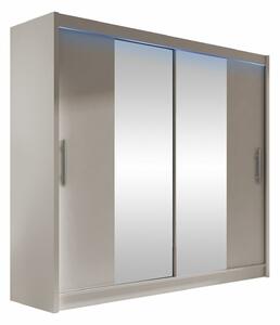 Gardróbszekrény Closico Pallor II, Laminált forgácslap, 215x180x58cm, Kasmír
