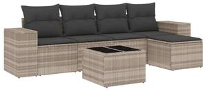VidaXL Polyrattan Kerti Ülőgarnitúra - 6 részes