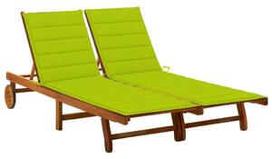 VidaXL Akácfa Napozóágy - 2 Fős