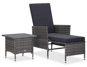 VidaXL Polyrattan Kerti Bútorszett - 2 Fős