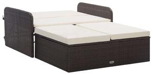 VidaXL Polyrattan Kerti Pihenőszett - 2 részes