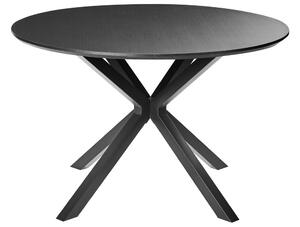 Étkezőasztal FITZROY Fekete 120 cm 120 cm