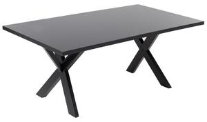 Étkezőasztal LISALA Fekete 180 cm 100 cm