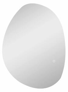 HOMCOM LED megvilágítású fürdőszobai tükör állítható színnel és hőmérséklettel, edzett üvegből, 70x5x50 cm, ezüst színű