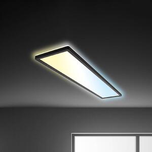 Briloner LED panel Tava CCT, fekete, 98 x 20 cm, háttérvilágítás műanyagból, dimmelhető, Fekete, Dolgozószoba / Iroda, Műanyag