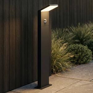 Lucande LED-es útvilágítás Nevio, érzékelő, 60cm, antracit, Fekete, Alumínium, Modern