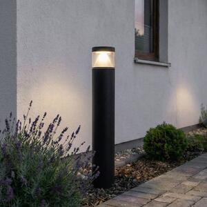 Lucande LED-es oszloplámpa Darja, antracit, fém, 100cm, IP54, Alu / szürke / cink, Alumínium, Modern