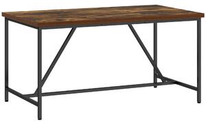 Homcom ipari asztal 150×80 × 75 cm fa+acél