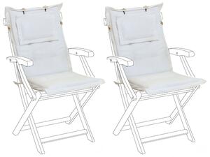 Fehér kerti székpárna kétdarabos szettben MAUI