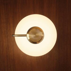 Kdln TRATTO LED fali világítás, sárgaréz, Ø 27 cm, fém/üveg, dimmelhető, Sárgaréz / arany, Nappali / Étkező, fém, Dizájn