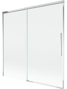 Mexen Rox 2-szárnyas, 160 x 150 cm-es átlátszó, krómozott toló-fürdőkád paraván - 8C9-160-001-01-00