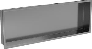 Mexen X-Wall-R fülkés polc peremmel 90 x 30 cm, sötétszürke kefélt - 19E0903010