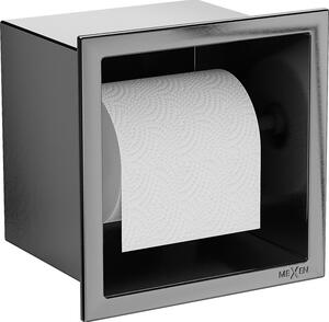 Mexen X-Wall-P WC-papír tartó, szálcsiszolt gun gray - 19E3