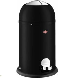 Wesco Kickmaster 12 literes pedálos rozsdamentes acél szemetes - Fekete/Ezüst