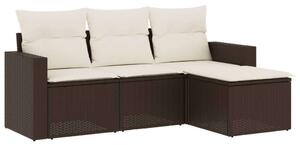 VidaXL Polyrattan Kerti Ülőgarnitúra - 4 részes - Barna