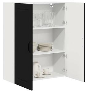VidaXL Konyhaszekrény polcokkal Fekete 80 x 31 x 100 cm Faanyag