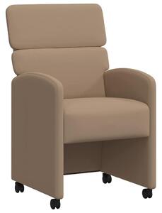 VidaXL Kerekes Étkező Székek 2 pcs Cappuccino 58 x 65 x 98 cm Műbőr