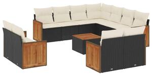 VidaXL Polyrattan Kerti Ülőgarnitúra - 12 részes