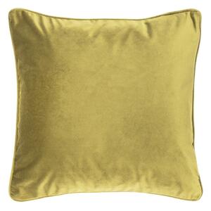 Velvety zöld-sárga díszpárna, 45 x 45 cm - Tiseco Home Studio