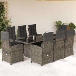 VidaXL Kerti Étkezőgarnitúra - Polyrattan - 9 részes