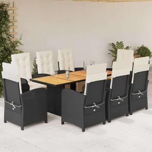 VidaXL Polyrattan Kerti Étkezőgarnitúra - 9 részes