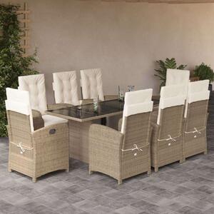VidaXL Polyrattan Kerti Étkezőgarnitúra - 9 részes