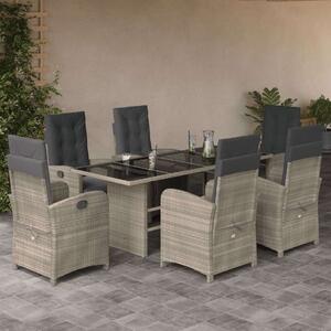 VidaXL Polyrattan Kerti Étkezőszett - 7 részes