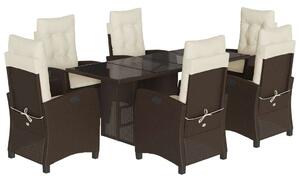 VidaXL Polyrattan Kerti Étkezőgarnitúra - 7 részes