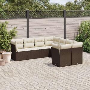 VidaXL Polyrattan Kerti Ülőgarnitúra - 8 részes - Barna