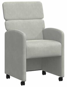 VidaXL Kerekes Étkező Székek 2 pcs Világosszürke 58 x 65 x 98 cm