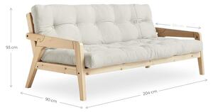 Sárga kordbársony kinyitható kanapé 204 cm Grab - Karup Design